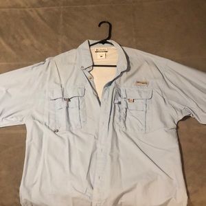 Columbia long sleeve light blue PFG Shirt